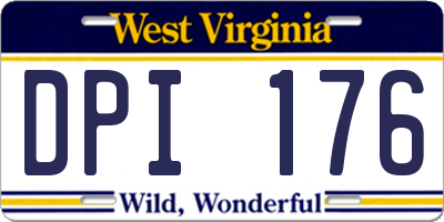 WV license plate DPI176