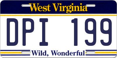 WV license plate DPI199