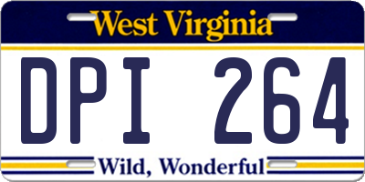 WV license plate DPI264