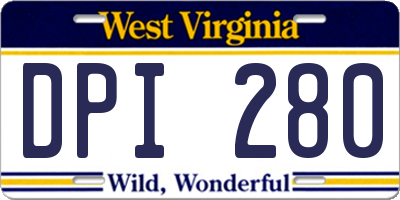 WV license plate DPI280