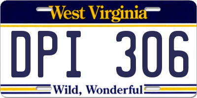 WV license plate DPI306