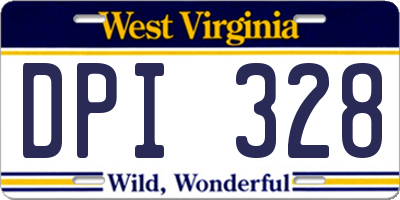WV license plate DPI328