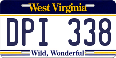 WV license plate DPI338