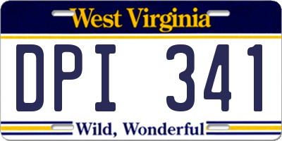 WV license plate DPI341
