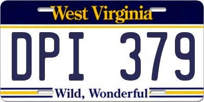 WV license plate DPI379