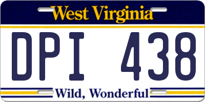 WV license plate DPI438