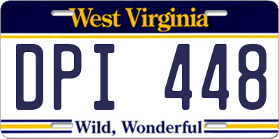 WV license plate DPI448