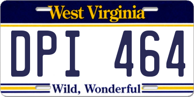 WV license plate DPI464