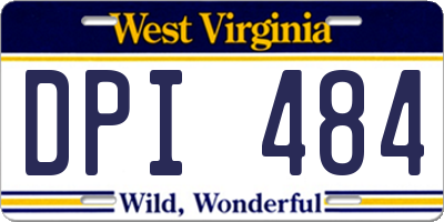 WV license plate DPI484