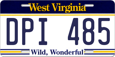 WV license plate DPI485
