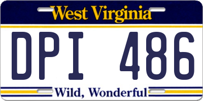 WV license plate DPI486