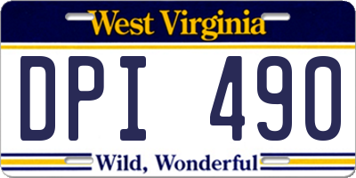 WV license plate DPI490