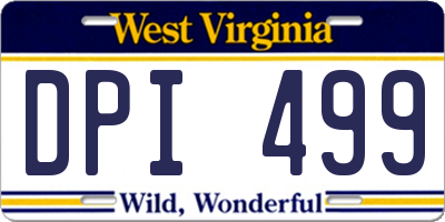 WV license plate DPI499