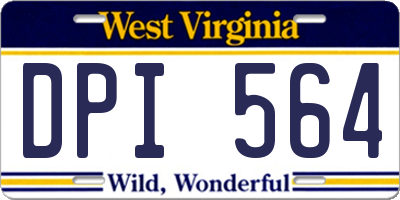 WV license plate DPI564