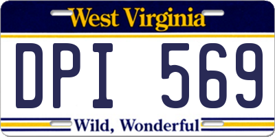 WV license plate DPI569