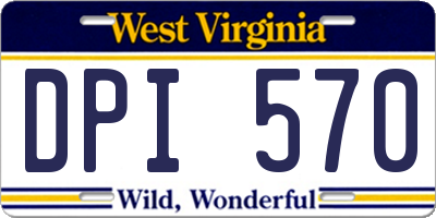 WV license plate DPI570