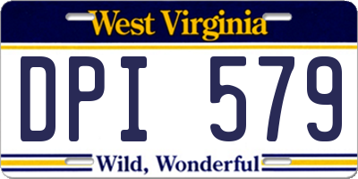 WV license plate DPI579