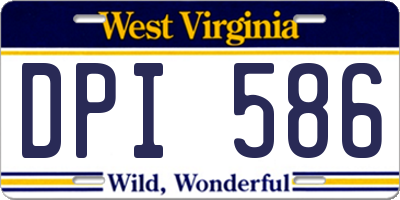 WV license plate DPI586