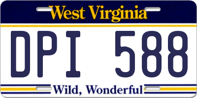 WV license plate DPI588