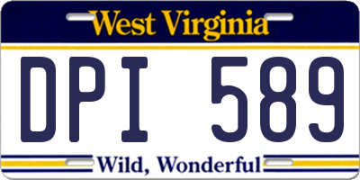 WV license plate DPI589