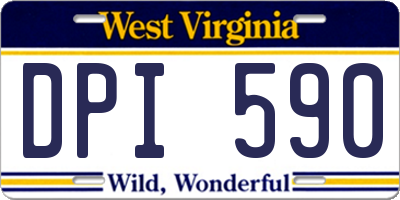 WV license plate DPI590