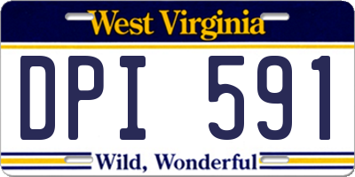 WV license plate DPI591