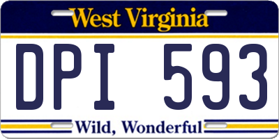 WV license plate DPI593