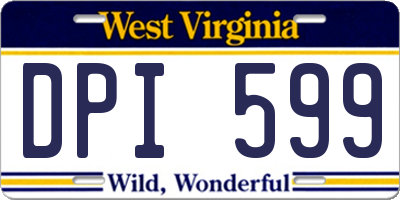 WV license plate DPI599