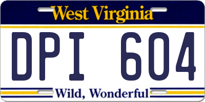 WV license plate DPI604