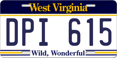 WV license plate DPI615