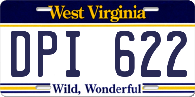 WV license plate DPI622