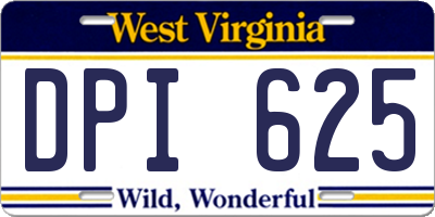 WV license plate DPI625