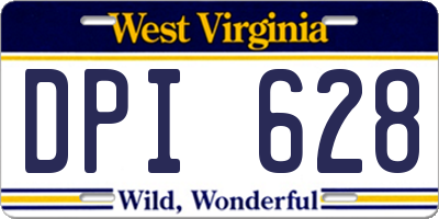 WV license plate DPI628