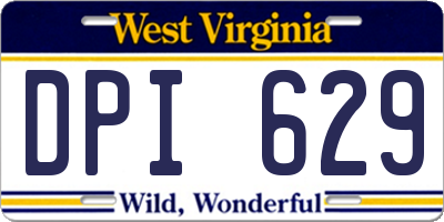 WV license plate DPI629