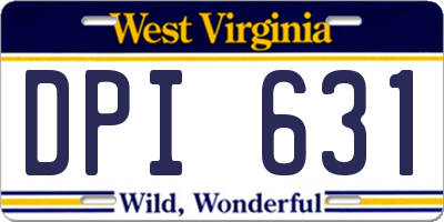 WV license plate DPI631