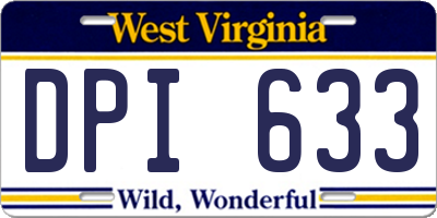 WV license plate DPI633