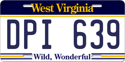 WV license plate DPI639
