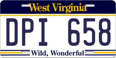 WV license plate DPI658