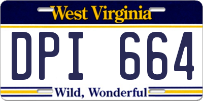 WV license plate DPI664