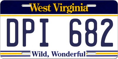 WV license plate DPI682