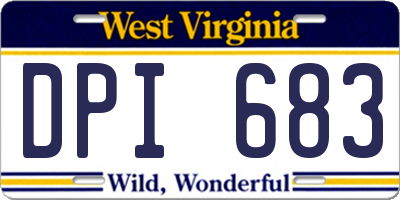 WV license plate DPI683