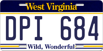 WV license plate DPI684