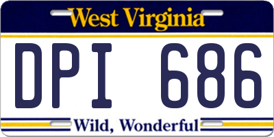 WV license plate DPI686