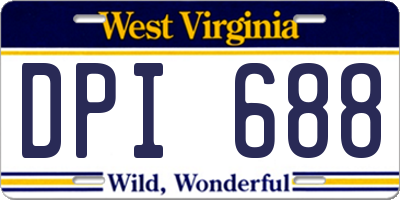 WV license plate DPI688