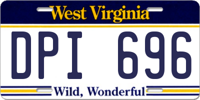 WV license plate DPI696