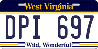 WV license plate DPI697