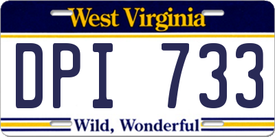 WV license plate DPI733