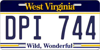 WV license plate DPI744