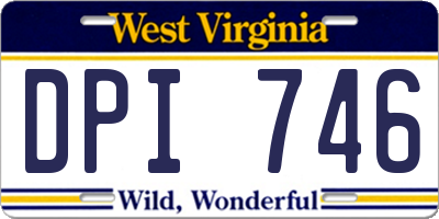 WV license plate DPI746
