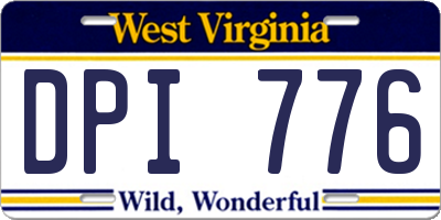 WV license plate DPI776